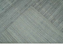 Beige and Gray Hand Made Blended Wool Flatwoven Area Rug 8x10 Scandinavian Style