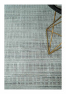 Hand Woven Blended Wool Scandinavian Area Rug 8x10 Flatwoven