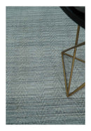 Silver Gray Brown Scandinavian Wool Area Rug 8x10 - Flatwoven