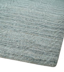 8x10 Hand Made Solid Silver, Gray and Brown Scandinavian Blended Wool Flatwoven Area Rug | KE12