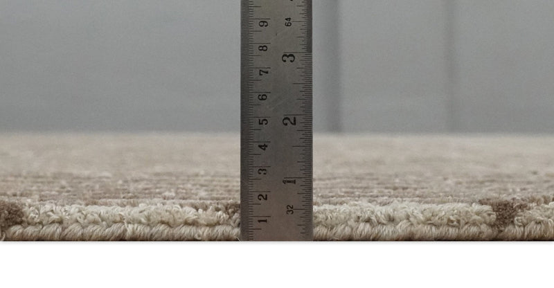 8x10 Hand Tufted Ivory and Bronze Stripes Pattern Rug Multi Size Living Room and Bedroom Rug | TRD6530810S