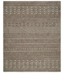 8x10 Hand Tufted Ivory and Bronze Stripes Pattern Rug Multi Size Living Room and Bedroom Rug | TRD6530810S