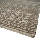 8x10 Hand Tufted Ivory and Bronze Stripes Pattern Rug Multi Size Living Room and Bedroom Rug | TRD6530810S