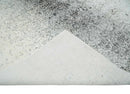 8x10 Ivory and Charcoal Modern Abstract Handmade Art Silk Area Rug by The Rug Decor