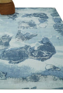 8x10 Ivory, Aqua and Blue Modern Abstract Hand Tufted Wool and Art Silk Area Rug by The Rug Decor