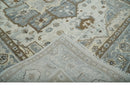8x10 Ivory, Beige and Silver Traditional Hand Knotted Wool Area Rug