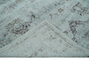 8x10 Ivory, Brown and Gray Modern Oushak Handmade Art Silk Area Rug by The Rug Decor
