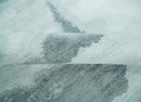 8x10 Ivory, Gray and Aqua Modern Abstract Handmade Art Silk Area Rug by The Rug Decor