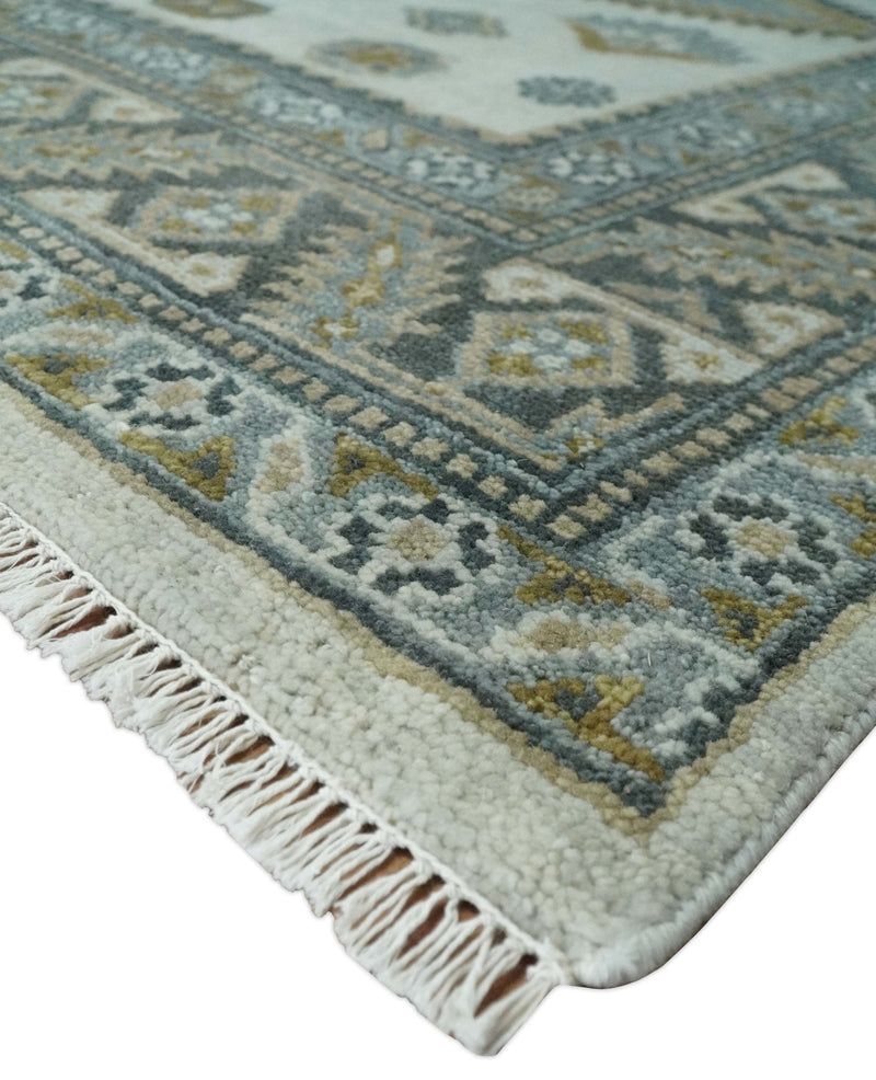 8x10 Ivory, Gray and Camel Oriental Traditional Persian Area Rug | TRDCP966810