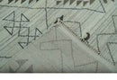 8x10 Ivory, Gray and Charcoal Hand Knotted Multi size Southwestern wool area Rug