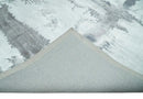8x10 Ivory, Gray and Charcoal Modern Abstract Hand Tufted Art Silk Area Rug by The Rug Decor