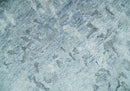 8x10 Ivory, gray and Silver Modern Abstract Hand Knotted Bamboo Silk Area Rug by The Rug Decor