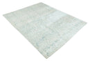 8x10 Ivory, Gray and Silver Modern Transitional Handmade Art Silk Area Rug by The Rug Decor