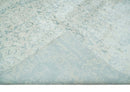8x10 Ivory, Gray and Silver Modern Transitional Handmade Art Silk Area Rug by The Rug Decor