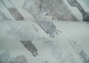 8x10 Ivory, Silver and Gray Modern Abstract Handmade Art Silk Area Rug by The Rug Decor