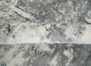 8x10 Modern Abstract Blended wool and Art silk Ivory, Silver and Charcoal Hand Loomed Area Rug