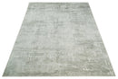 Ivory Camel Contemporary Wool Area Rug 8x10 - Modern Abstract