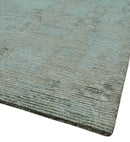 8x10 Modern Abstract Teal, Olive and Ivory Hand Tufted wool area rug
