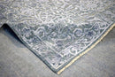 Silver and Gray Modern Hand Knotted Bamboo Silk Wool Area Rug 8x10