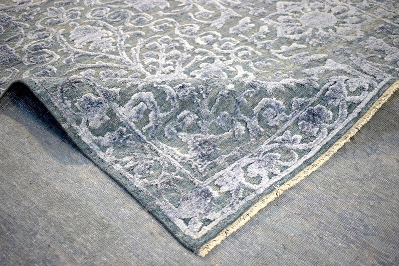 8'x10'  Modern Hand made Hand-spun wool and Handspun Bamboo Silk  Area  Rug  | The Rug Decor | TRD2021810