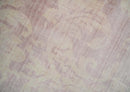 8x10 Pink and Beige Hand Loomed Damask Design Bamboo Silk Area Rug by The Rug Decor