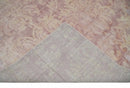 8x10 Pink and Beige Hand Loomed Damask Design Bamboo Silk Area Rug by The Rug Decor