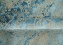 8x10 Premium Hand knotted Blue and Beige Traditional wool and Silk Area Rug by The Rug Decor