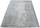 8x10 Rug, Abstract Blue and Gray Rug made with Viscose Art Silk, Living, Dinning and Bedroom Rug | TRD0090AR810