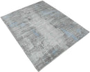 8x10 Rug, Abstract Blue and Gray Rug made with Viscose Art Silk, Living, Dinning and Bedroom Rug | TRD0090AR810