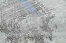Ready to Ship Gray And Silver Modern Abstract Hand Loom 8x10 Viscose Rug by The Rug Decor