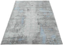 8x10 Rug, Abstract Blue and Gray Rug made with Viscose Art Silk, Living, Dinning and Bedroom Rug | TRD0090AR810