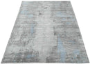 Ready to Ship Gray And Silver Modern Abstract Hand Loom 8x10 Viscose Rug by The Rug Decor
