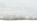 Hand Loomed Viscose Area Rug 8x10 Modern Abstract Design in Gray and Silver Tones