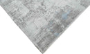 Ready to Ship Gray And Silver Modern Abstract Hand Loom 8x10 Viscose Rug by The Rug Decor