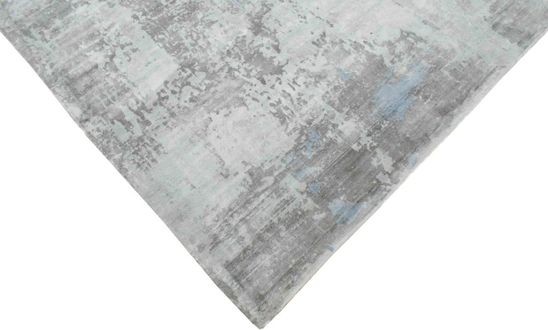 8x10 Rug, Abstract Blue and Gray Rug made with Viscose Art Silk, Living, Dinning and Bedroom Rug | TRD0090AR810