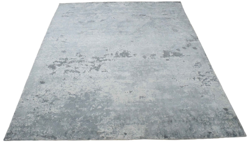 8x10 Rug, Abstract Blue and Green Rug made with Viscose Art Silk, Living, Dinning and Bedroom Rug | TRD0011QT810