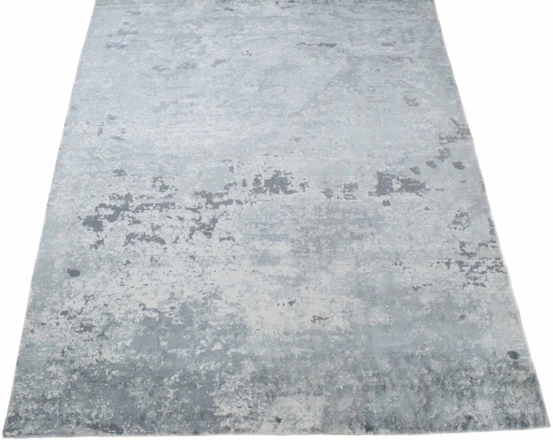 8x10 Rug, Abstract Blue and Green Rug made with Viscose Art Silk, Living, Dinning and Bedroom Rug | TRD0011QT810