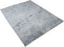 Gray Modern Viscose Area Rug 8x10 - Hand Loom Abstract Pattern