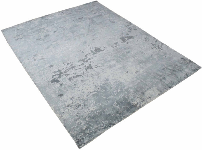 8x10 Rug, Abstract Blue and Green Rug made with Viscose Art Silk, Living, Dinning and Bedroom Rug | TRD0011QT810