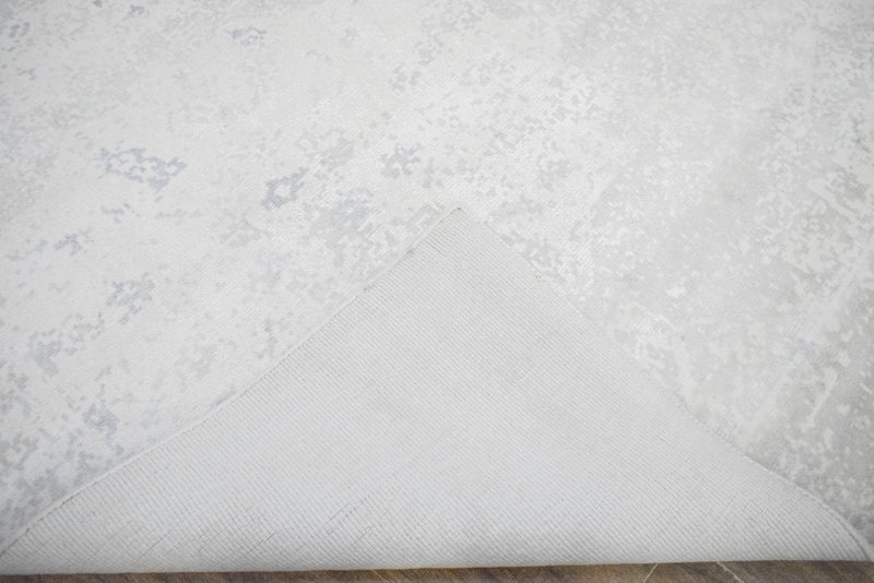 8x10 Rug, Abstract Ivory Rug made with Viscose Art Silk, Living, Dinning and Bedroom Rug | TRD005QT810