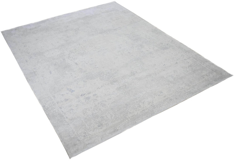 8x10 Rug, Abstract Ivory Rug made with Viscose Art Silk, Living, Dinning and Bedroom Rug | TRD005QT810