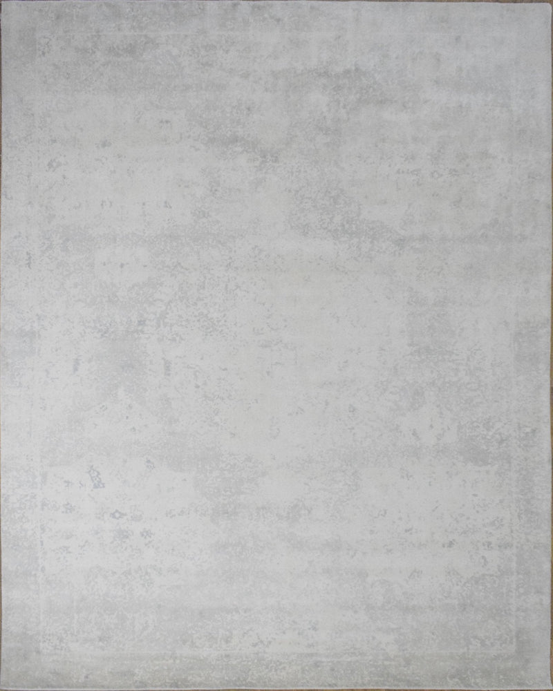 8x10 Rug, Abstract Ivory Rug made with Viscose Art Silk, Living, Dinning and Bedroom Rug | TRD005QT810