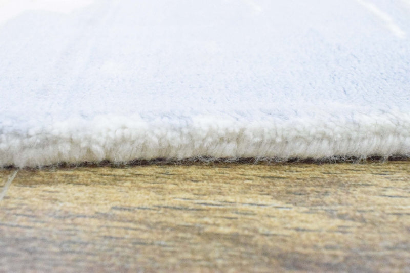 8x10 Rug, Blue and Brown Rug, Modern Abstract Hand loom Printed Viscose Area Rug