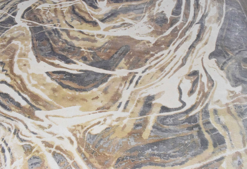 8x10 Rug, Bronze and Gray Rug, One of a Kind Rug