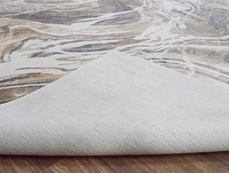 8x10 Rug, Bronze and Gray Rug, One of a Kind Rug