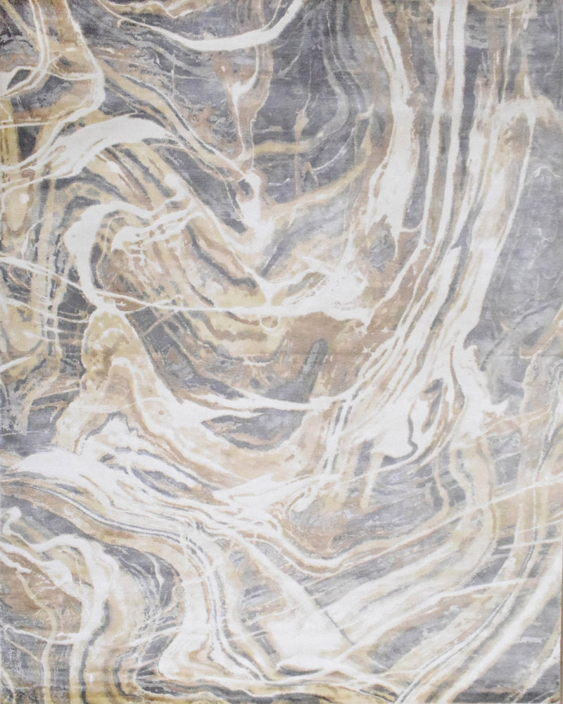 8x10 Rug, Bronze and Gray Rug, One of a Kind Rug