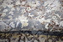 Gray and Brown Traditional Wool Blend Area Rug 8x10 - Hand Knotted