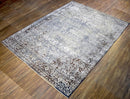 Gray and Brown Traditional Wool Blend Area Rug 8x10 - Hand Knotted