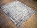 Gray and Brown Traditional Wool Blend Area Rug 8x10 - Hand Knotted
