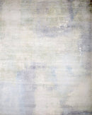 8x10 Rug | Modern Abstract Handmade with Bamboo Silk Blue Area Rug | TRD1750810